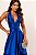 VESTIDO LONGO PRADA COM ELASTANO FRENTE UNICA FENDA LATERAL AZUL BIC - Imagem 3