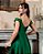 VESTIDO LONGO ZIBELINE OMBRO COM ALCINHA PEITO DRAPEADO COM FENDA  VERDE OLIVA - Imagem 2