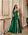 VESTIDO LONGO ZIBELINE TOMARA QUE CAIA PEITO DRAPEADO COM FENDA  VERDE BANDEIRA - Imagem 1