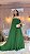 VESTIDO LONGO CREPE DE SEDA TOMARA QUE CAIA COM FAIXA NO PESCOÇO VERDE OLIVA - Imagem 1