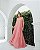 VESTIDO LONGO CREPE DE SEDA TOMARA QUE CAIA COM FAIXA NO PESCOÇO ROSE - Imagem 1