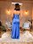 VESTIDO LONGO PRADA COM ELASTANO TOMARA QUE CAIA DECOTE V DRAPEADO E FENDA AZUL SERENITY - Imagem 2