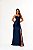 VESTIDO LONGO PRADA COM ELASTANO TOMARA QUE CAIA FENDA LATERAL AZUL MARINHO - Imagem 1