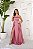 VESTIDO LONGO ZIBELINE TOMARA QUE CAIA FAIXA ACINTURADA E FENDA ROSE - Imagem 1