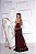 VESTIDO LONGO PRADA COM ELASTANO ALCINHA FENDA LATERAL MARSALA - Imagem 2
