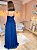 VESTIDO LONGO MICROTULE DE ALCINHA COM CORPETE AZUL ROYAL - Imagem 2