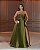 VESTIDO LONGO ZIBELINE TOMARA QUE CAIA DETALHE NO BUSTO CINTURA MARCADA VERDE OLIVA - Imagem 1