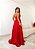 VESTIDO LONGO ZIBELINE TOMARA QUE CAIA PEITO DRAPEADO COM FENDA DETALHE ABAIXO DO BUSTO VERMELHO - Imagem 2