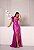 VESTIDO LONGO PRADA COM ELASTANO OMBRO SÓ BABADO FENDA FUCSIA - Imagem 1