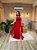 VESTIDO LONGO CREPE DE SEDA FRENTE UNICA DETALHE BROCHE MARSALA - Imagem 2