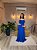 VESTIDO LONGO CREPE DE SEDA DE ALCINHA COM DETALHE DRAPEADO NO BUSTO AZUL ROYAL - Imagem 3