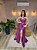 VESTIDO LONGO ZIBELINE TOMARA QUE CAIA DRAPEADO NO BUSTO COM FAIXA DECOTE V COM FENDA FUCSIA - Imagem 1