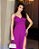 VESTIDO LONGO CHIFFON DE ALCINHA DRAPEADO NO PEITO FUCSIA - Imagem 1