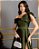 VESTIDO LONGO ZIBELINE UM OMBRO SÓ COM LAÇO DETALHE ABAIXO DO BUSTA COM FENDA  VERDE MENTA - Imagem 2