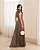 VESTIDO LONGO CHIFFON PLISSADO UM OMBRO SÓ COM FLOR VERDE OLIVA - Imagem 2