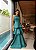 VESTIDO LONGO ZIBELINE FRENTE UNICA SAIA TRÊS MARIAS  VERDE OLIVA - Imagem 1