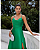 VESTIDO LONGO ZIBELINE TOMARA QUE CAIA DETALHE ABAIXO DO BUSTA COM FENDA  VERDE TIFANY - Imagem 1