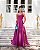 VESTIDO LONGO ZIBELINE TOMARA QUE CAIA DETALHE ABAIXO DO BUSTA COM FENDA  FUCSIA - Imagem 1