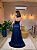 VESTIDO LONGO ZIBELINE TOMARA QUE CAIA PEITO DRAPEADO COM FENDA DETALHE ABAIXO DO AZUL MARINHO - Imagem 2