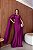 VESTIDO LONGO ACETINADO ESTILO CORPETE BUSTO ESTRUTURADO COM TULE E CAPA REMOVIVEL FUCSIAST - Imagem 2