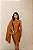VESTIDO MIDI PRADA COM FENDA E CAPA ALONGADA DOURADO - Imagem 1