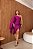 VESTIDO MIDI PRADA COM FENDA E CAPA ALONGADA FUCSIA - Imagem 3