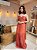 VESTIDO LONGO CHIFFON PLISSADO TOMARA QUE CAIA TERRACOTA - Imagem 1