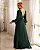 VESTIDO LONGO CREPE DE SEDA MANGA LONGA DECOTE V  VERDE LIMA - Imagem 2