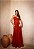 VESTIDO LONGO MICROTULLE COM GLITER TOMARA QUE CAIA SAIA CAMADAS SOBREPOSTA TERRA COTA - Imagem 1