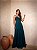 VESTIDO LONGO MICROTULLE COM GLITER TOMARA QUE CAIA SAIA CAMADAS SOBREPOSTA VERDE ESMERALDA - Imagem 1