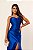 VESTIDO LONGO PRADA COM ELASTANO TOMARA QUE CAIA COM DETALHE DRAPEADO NA CINTURA AZUL ROYAL - Imagem 2