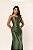 VESTIDO LONGO PRADA COM ELASTANO TOMARA QUE CAIA COM DETALHE DRAPEADO NA CINTURA VERDE OLIVA - Imagem 1