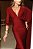 VESTIDO LONGO PRADA COM ELASTANO DECOTE V MANGA LONGA COM DETALHE  MARSALA - Imagem 2