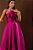 VESTIDO LONGO ZIBELINE TOMARA QUE CAIA DRAPEADO ABAIXO DO PEITO FAIXA ACINTURADA E FENDA PINK - Imagem 1