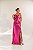 VESTIDO LONGO PRADA COM ELASTANO TOMARA QUE CAIA COM DETALHE NO BUSTO E COPETE FUCSIA - Imagem 1