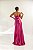 VESTIDO LONGO PRADA COM ELASTANO TOMARA QUE CAIA COM DETALHE NO BUSTO E COPETE FUCSIA - Imagem 3