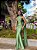 VESTIDO LONGO PRADA COM ELASTANO UM OMBRO SÓ COM ECHARPE VERDE OLIVA - Imagem 1