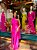 VESTIDO LONGO PRADA COM ELASTANO UM OMBRO SÓ COM ECHARPE PINK - Imagem 2