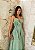 VESTIDO LONGO ZIBELINE TOMARA QUE CAIA PEITO DRAPEADO DETALHE ABAIXO DO BUSTO COM LAÇO NA LATERAL VERDE TIFANY - Imagem 1