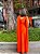 VESTIDO LONGO PRADA COM ELASTANO UM OMBRO SÓ COM ECHARPE LARANJA - Imagem 2