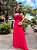 VESTIDO LONGO CREPE DE SEDA DE ALCINHA COM DETALHE DRAPEADO NO BUSTO PINK - Imagem 1