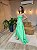 VESTIDO LONGO ZIBELINE TOMARA QUE CAIA CORPETE DRAPEADO DETALHE PROXIMO AO BUSTO DE TULE VERDE MENTA - Imagem 1