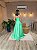 VESTIDO LONGO ZIBELINE TOMARA QUE CAIA CORPETE DRAPEADO DETALHE PROXIMO AO BUSTO DE TULE VERDE MENTA - Imagem 2