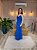 VESTIDO MIDI FLUIDO ALCINHA DECOTE V COM BABADOS AZUL ROYAL - Imagem 3