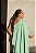 VESTIDO LONGO ACETINADO ESTILO CORPETE BUSTO ESTRUTURADO GOLA BORDADA VERDE MENTA - Imagem 2