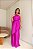 VESTIDO LONGO ACETINADO ESTILO CORPETE BUSTO ESTRUTURADO GOLA BORDADA FUCSIA  ST - Imagem 4