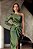 VESTIDO MIDI PRADA UM OMBRO SÓ MANGA LONGA COM DETALHE ABERTO DO LADO VERDE OLIVA - Imagem 1