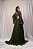 VESTIDO LONGO CREPE DE SEDA MANGA MORCEGO PLISSADA COSTAS VAZADA VERDE OLIVA  AXEL - Imagem 5