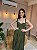VESTIDO MIDI MICROTULLE ALÇA LARGA CAMADAS VERDE OLIVA - Imagem 1