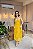 VESTIDO MIDI MICROTULLE ALÇA LARGA CAMADAS AMARELO - Imagem 1